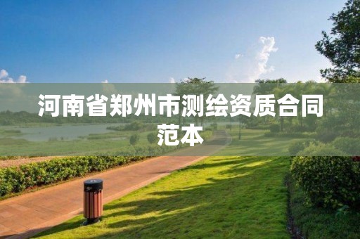 河南省鄭州市測繪資質合同范本