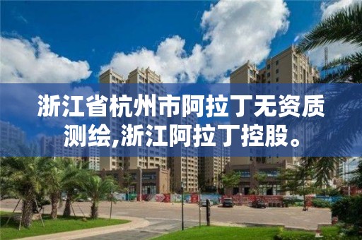 浙江省杭州市阿拉丁無資質(zhì)測(cè)繪,浙江阿拉丁控股。