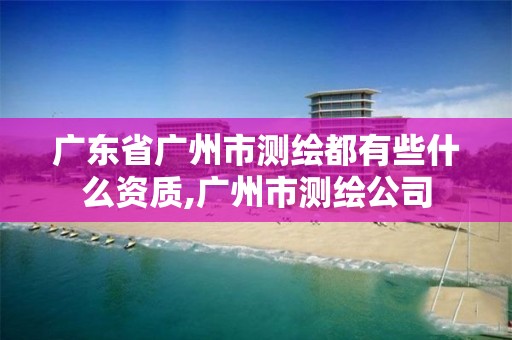 廣東省廣州市測繪都有些什么資質,廣州市測繪公司