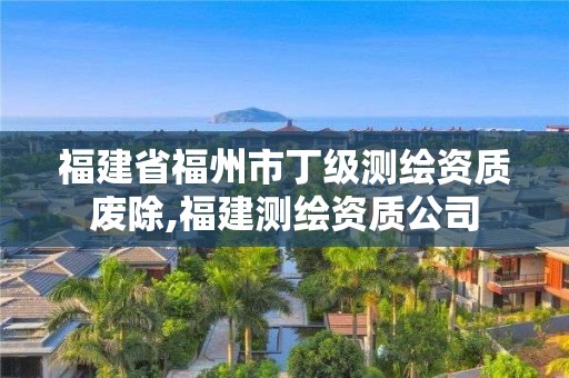 福建省福州市丁級測繪資質廢除,福建測繪資質公司