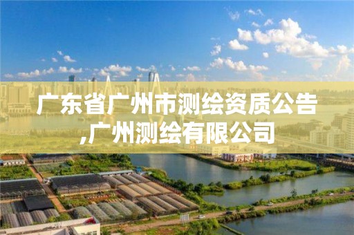 廣東省廣州市測繪資質公告,廣州測繪有限公司