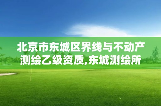 北京市東城區界線與不動產測繪乙級資質,東城測繪所在哪兒?。