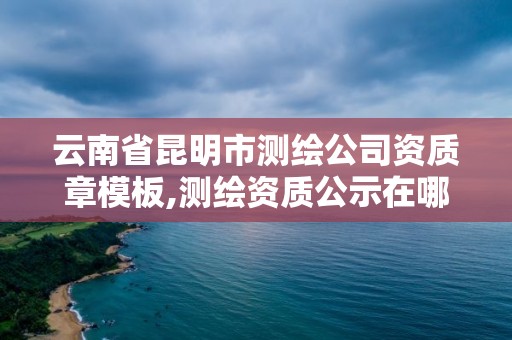 云南省昆明市測繪公司資質章模板,測繪資質公示在哪里查詢