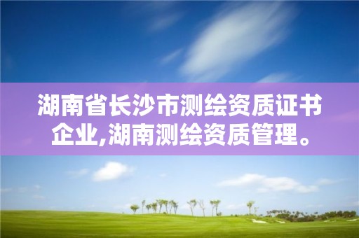 湖南省長沙市測繪資質證書企業,湖南測繪資質管理。