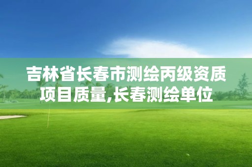 吉林省長春市測繪丙級資質項目質量,長春測繪單位