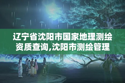 遼寧省沈陽市國家地理測繪資質(zhì)查詢,沈陽市測繪管理辦公室。