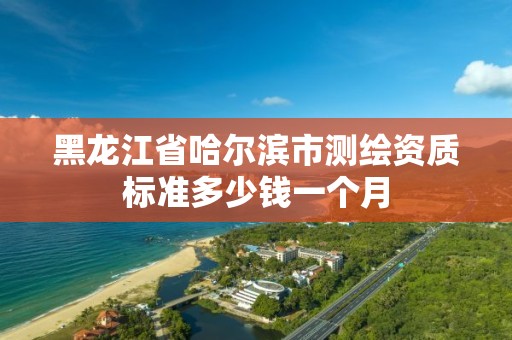 黑龍江省哈爾濱市測繪資質標準多少錢一個月