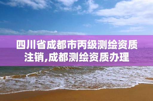 四川省成都市丙級測繪資質注銷,成都測繪資質辦理