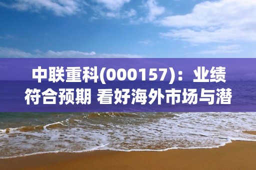 中聯(lián)重科(000157)：業(yè)績符合預(yù)期 看好海外市場與潛力業(yè)務(wù)增長