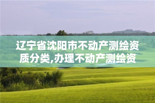 遼寧省沈陽市不動產(chǎn)測繪資質(zhì)分類,辦理不動產(chǎn)測繪資質(zhì)需要什么條件