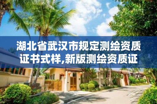 湖北省武漢市規定測繪資質證書式樣,新版測繪資質證書。