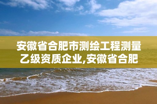 安徽省合肥市測繪工程測量乙級資質(zhì)企業(yè),安徽省合肥市測繪工程測量乙級資質(zhì)企業(yè)有哪些