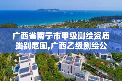 廣西省南寧市甲級測繪資質類別范圍,廣西乙級測繪公司名單