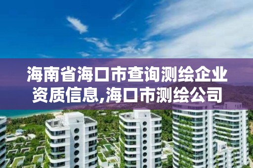 海南省海口市查詢測繪企業(yè)資質信息,海口市測繪公司