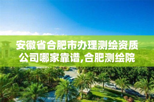 安徽省合肥市辦理測繪資質公司哪家靠譜,合肥測繪院