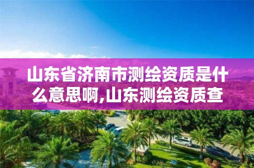 山東省濟南市測繪資質是什么意思啊,山東測繪資質查詢。