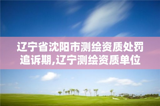 遼寧省沈陽市測繪資質處罰追訴期,遼寧測繪資質單位