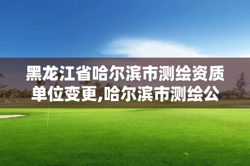 黑龍江省哈爾濱市測繪資質(zhì)單位變更,哈爾濱市測繪公司