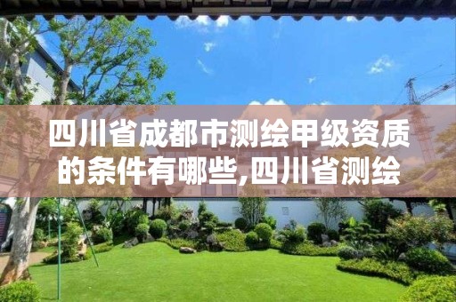 四川省成都市測繪甲級資質的條件有哪些,四川省測繪甲級資質單位。