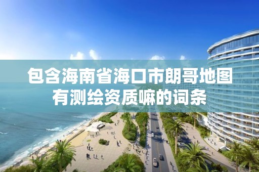 包含海南省海口市朗哥地圖有測繪資質嘛的詞條