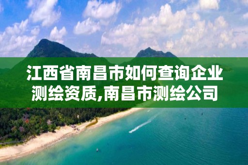 江西省南昌市如何查詢企業(yè)測繪資質(zhì),南昌市測繪公司