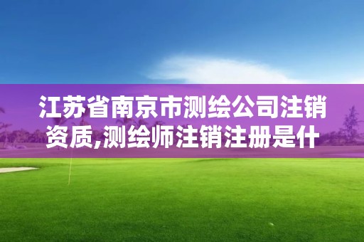 江蘇省南京市測繪公司注銷資質(zhì),測繪師注銷注冊是什么意思啊