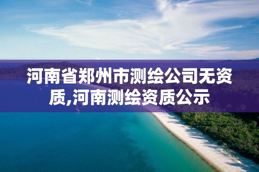 河南省鄭州市測繪公司無資質,河南測繪資質公示