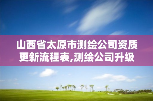 山西省太原市測繪公司資質更新流程表,測繪公司升級資質。