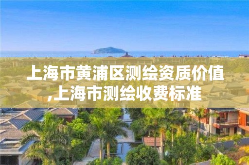 上海市黃浦區測繪資質價值,上海市測繪收費標準