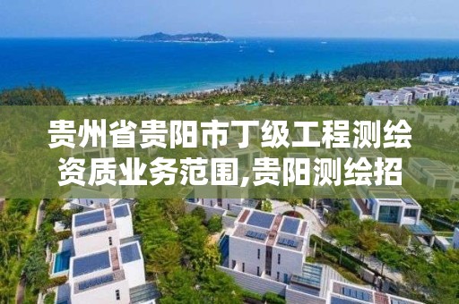 貴州省貴陽市丁級工程測繪資質業務范圍,貴陽測繪招聘信息網。