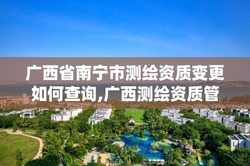 廣西省南寧市測繪資質變更如何查詢,廣西測繪資質管理系統