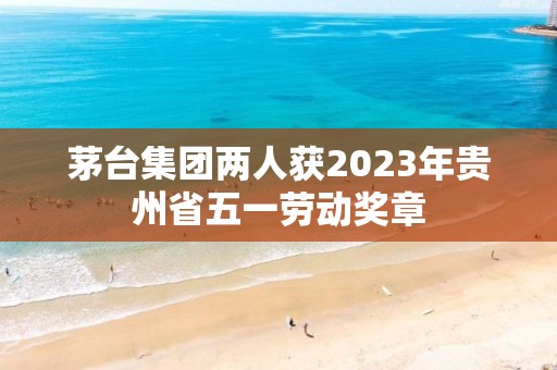 茅臺集團兩人獲2023年貴州省五一勞動獎章