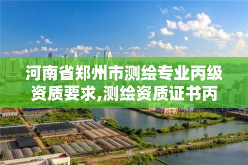 河南省鄭州市測繪專業丙級資質要求,測繪資質證書丙級