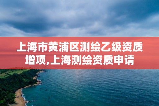 上海市黃浦區測繪乙級資質增項,上海測繪資質申請