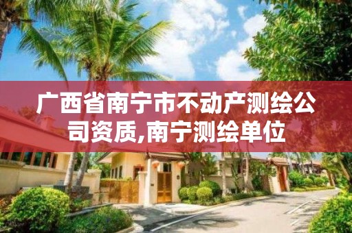 廣西省南寧市不動產測繪公司資質,南寧測繪單位