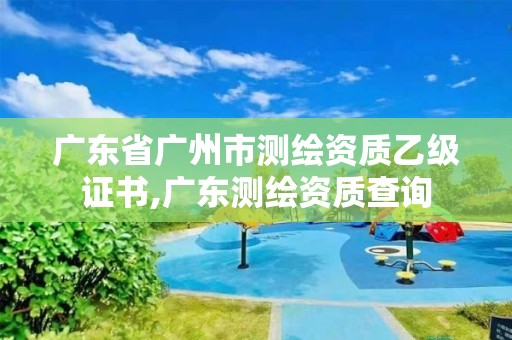 廣東省廣州市測繪資質乙級證書,廣東測繪資質查詢