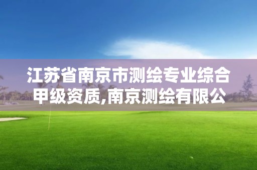 江蘇省南京市測繪專業綜合甲級資質,南京測繪有限公司