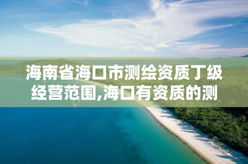 海南省海口市測繪資質丁級經營范圍,海口有資質的測繪公司