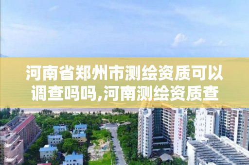 河南省鄭州市測繪資質可以調查嗎嗎,河南測繪資質查詢。