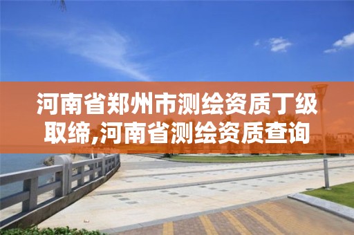 河南省鄭州市測繪資質丁級取締,河南省測繪資質查詢