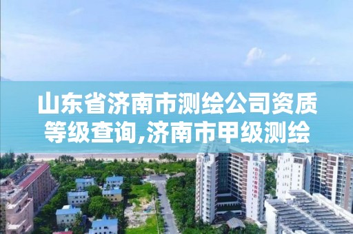 山東省濟南市測繪公司資質等級查詢,濟南市甲級測繪資質單位