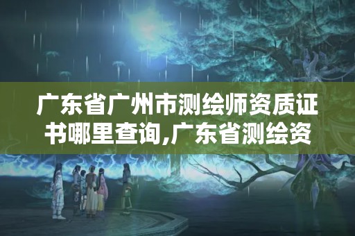 廣東省廣州市測繪師資質證書哪里查詢,廣東省測繪資質辦理流程