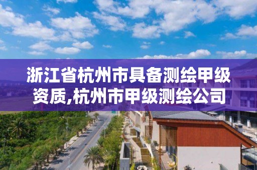 浙江省杭州市具備測繪甲級資質,杭州市甲級測繪公司