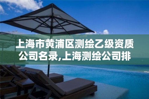 上海市黃浦區測繪乙級資質公司名錄,上海測繪公司排名名單。