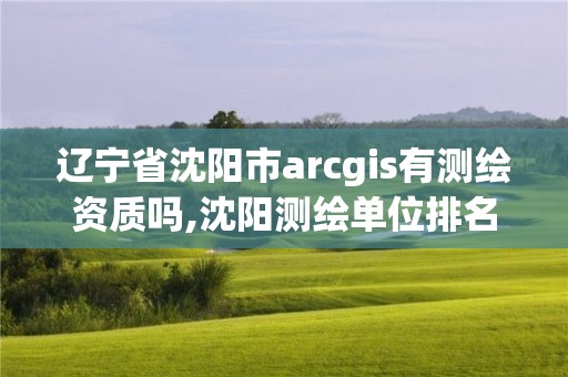 遼寧省沈陽市arcgis有測繪資質嗎,沈陽測繪單位排名