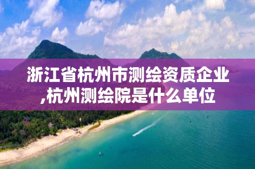 浙江省杭州市測繪資質企業,杭州測繪院是什么單位