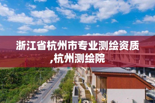 浙江省杭州市專業測繪資質,杭州測繪院