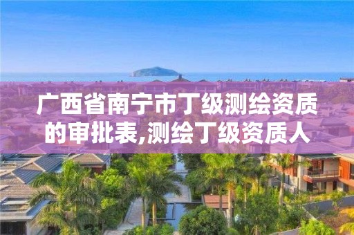 廣西省南寧市丁級測繪資質的審批表,測繪丁級資質人員條件。