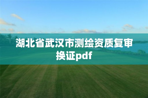 湖北省武漢市測繪資質復審換證pdf