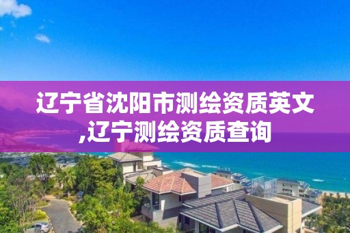 遼寧省沈陽市測繪資質英文,遼寧測繪資質查詢